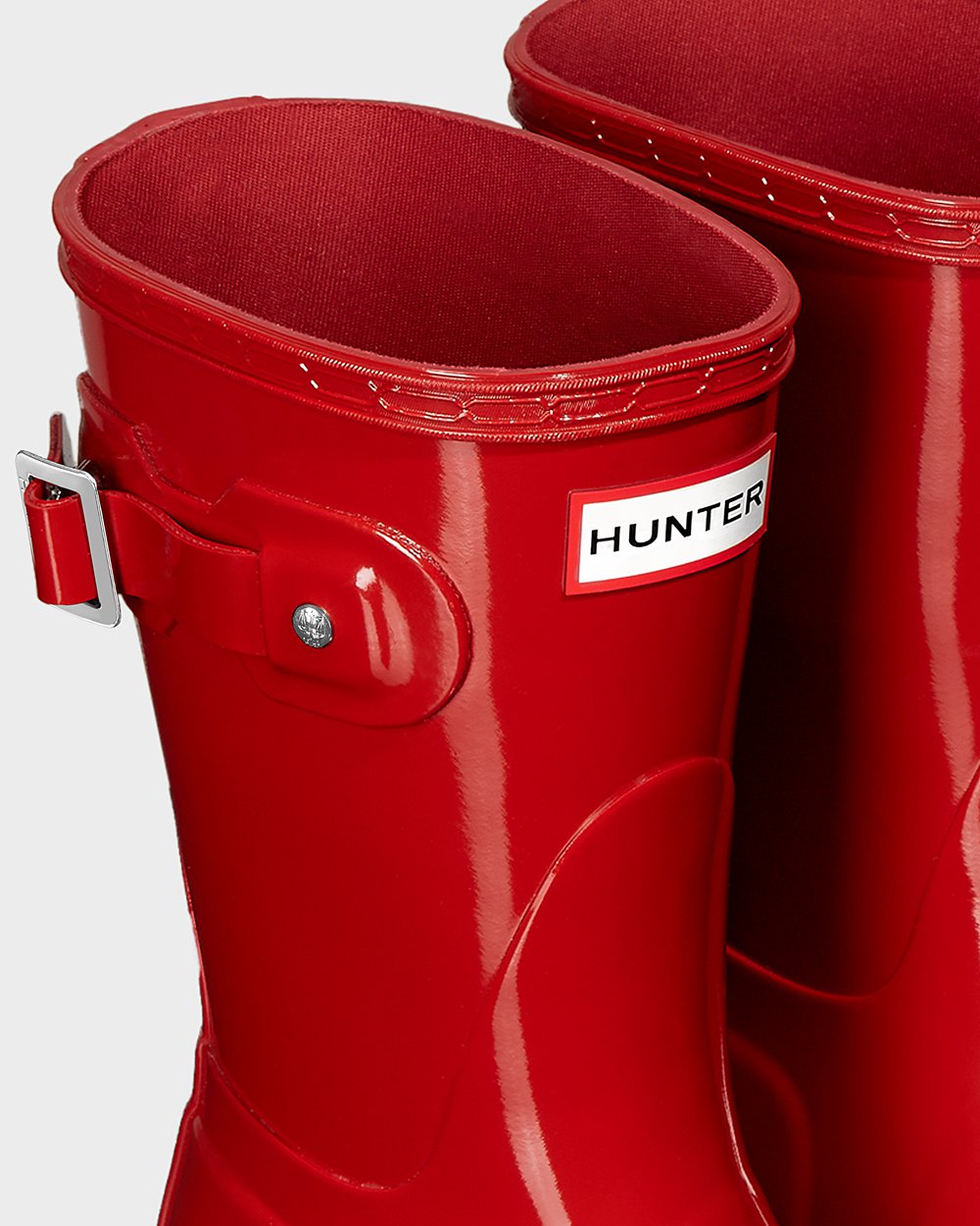 Botas De Cortas Original Gloss Hunter Mujer - Rojos - 620385FBK